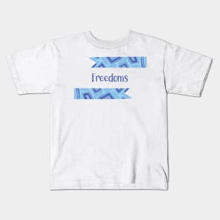 Freedom - Blue Ribbons Design GC-108-02 Kids T-Shirt